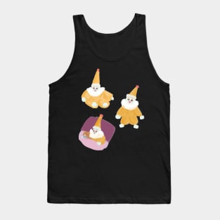 small but knowing clown pattern Tank Top